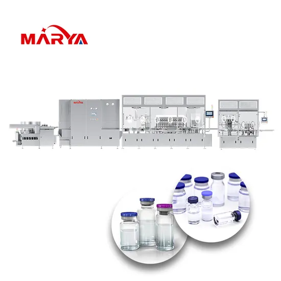 Marya Pharmaindustrie – Produktionslinie zum Abfüllen von Fläschchen mit Flüssigkeiten, zum Waschen und Verschließen von Verschlüssen und Verschließen von Fläschchen mit sterilem Isolationssystem
