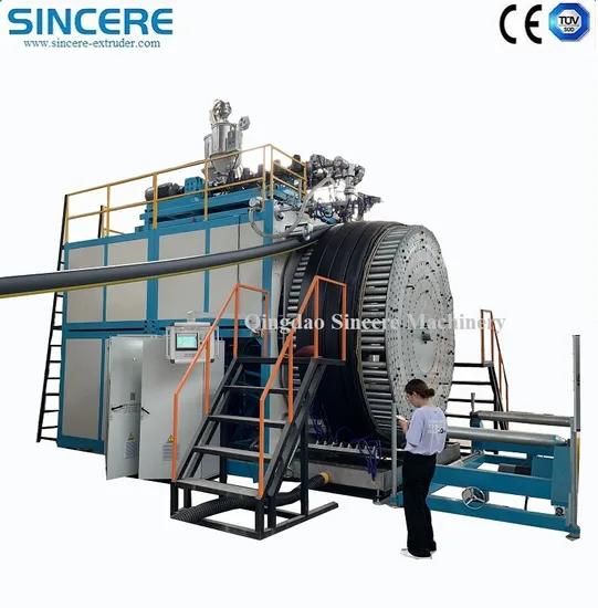 Kunststoff HDPE/PP/PPR/PVC/Pert Doppelstruktur Hohlwand Spiralwicklung Kanal Wellrohr Tank Extrusion Produktionsanlage Produktionsmaschinenlinie